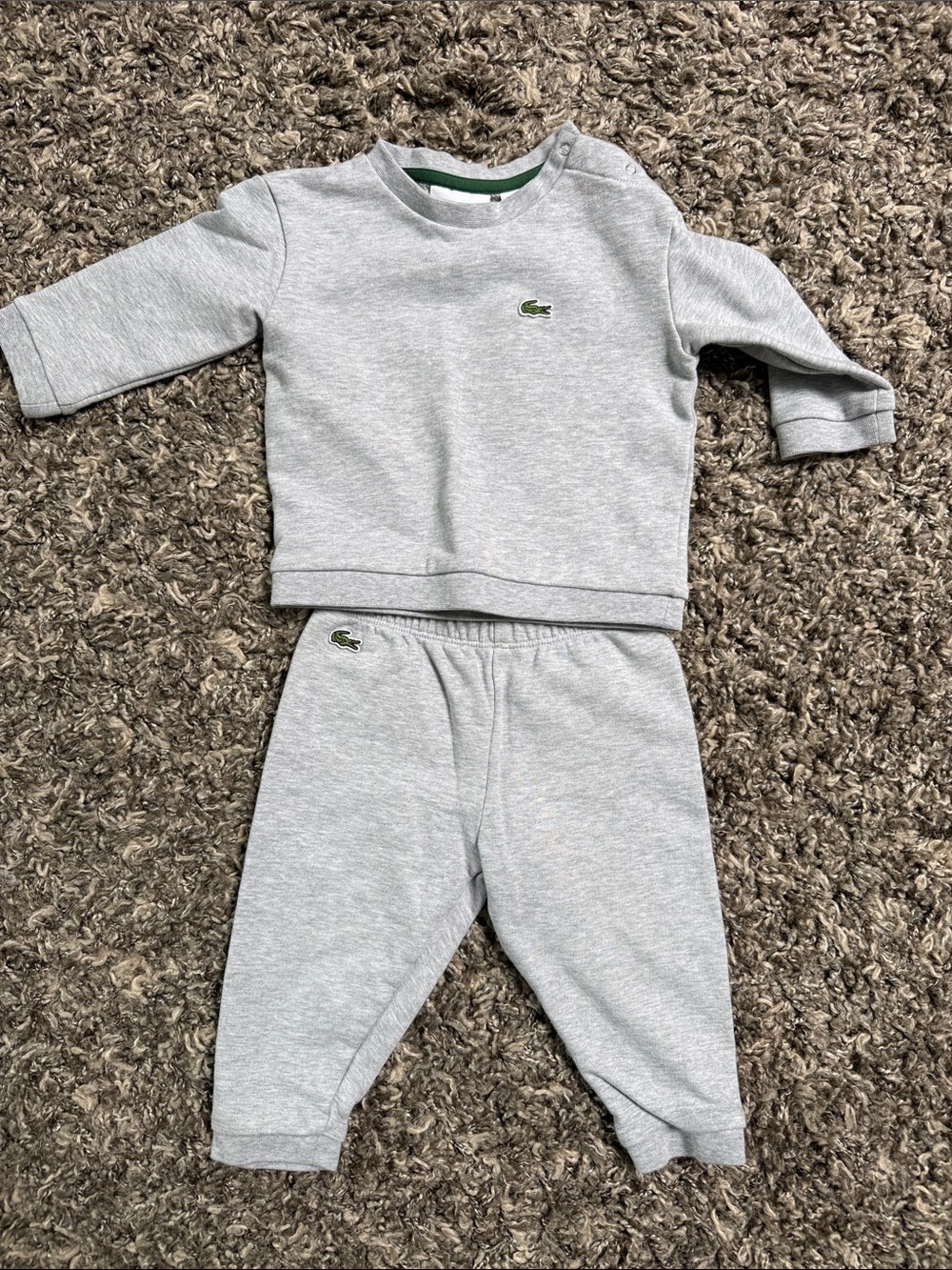 Lacoste Grey Baby Sweatshirt and Jogger set
